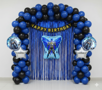 Bat man theme set blue black