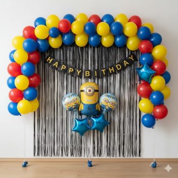 Minion decoration birthday theme set